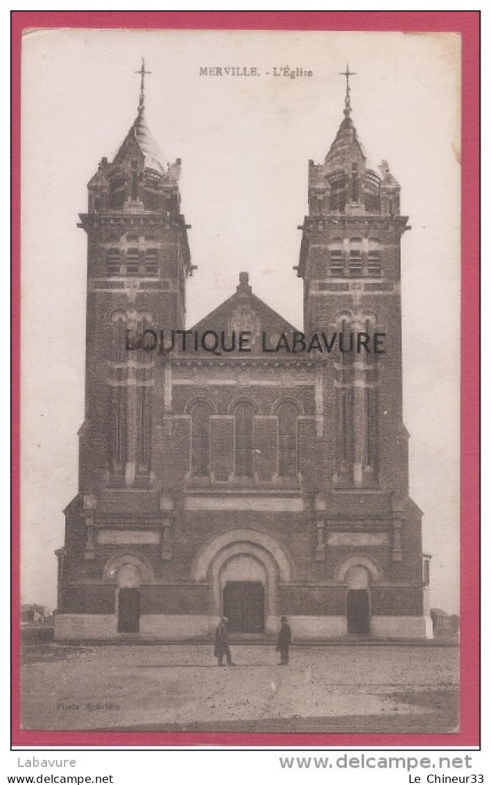 59 - MERVILLE-L'Eglise--animé - Merville