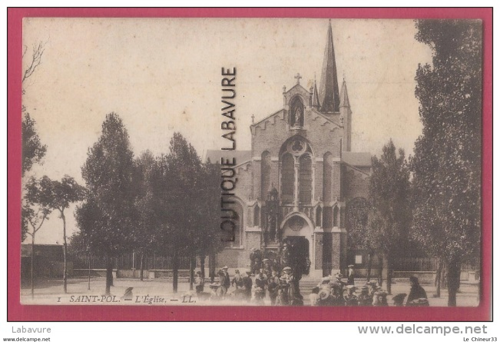 59 - ST POL --L'Eglise--animé - Saint Pol Sur Mer