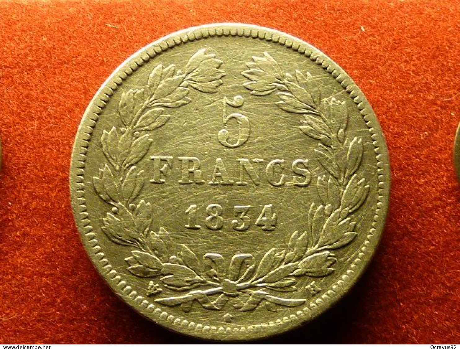 5 Francs Louis Philippe 1, Tête Laurée, 1834 H - 5 Francs