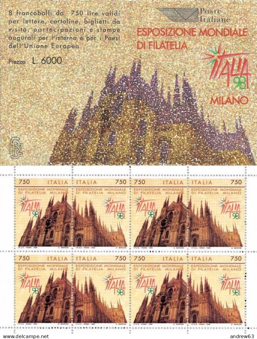 ITALIA - ITALY - ITALIE - 1996 - L17 - Esposizione Mondiale Di Filatelia 1998 - Italia '98 - NUOVO - Booklets