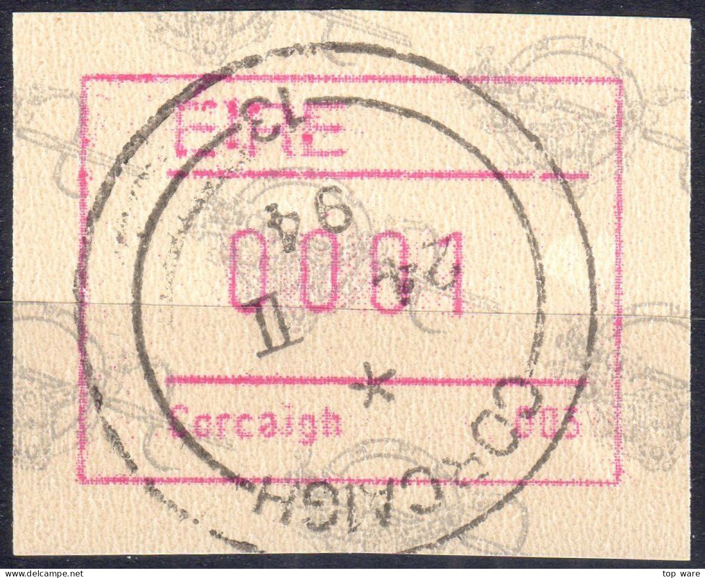 EIRE IRELAND ATM STAMPS Michel 4.3.2 Cork Corcaigh 003 CTO. 24 II 94 Frama Automatenmarken Etiquetas - Vignettes D'affranchissement (Frama)