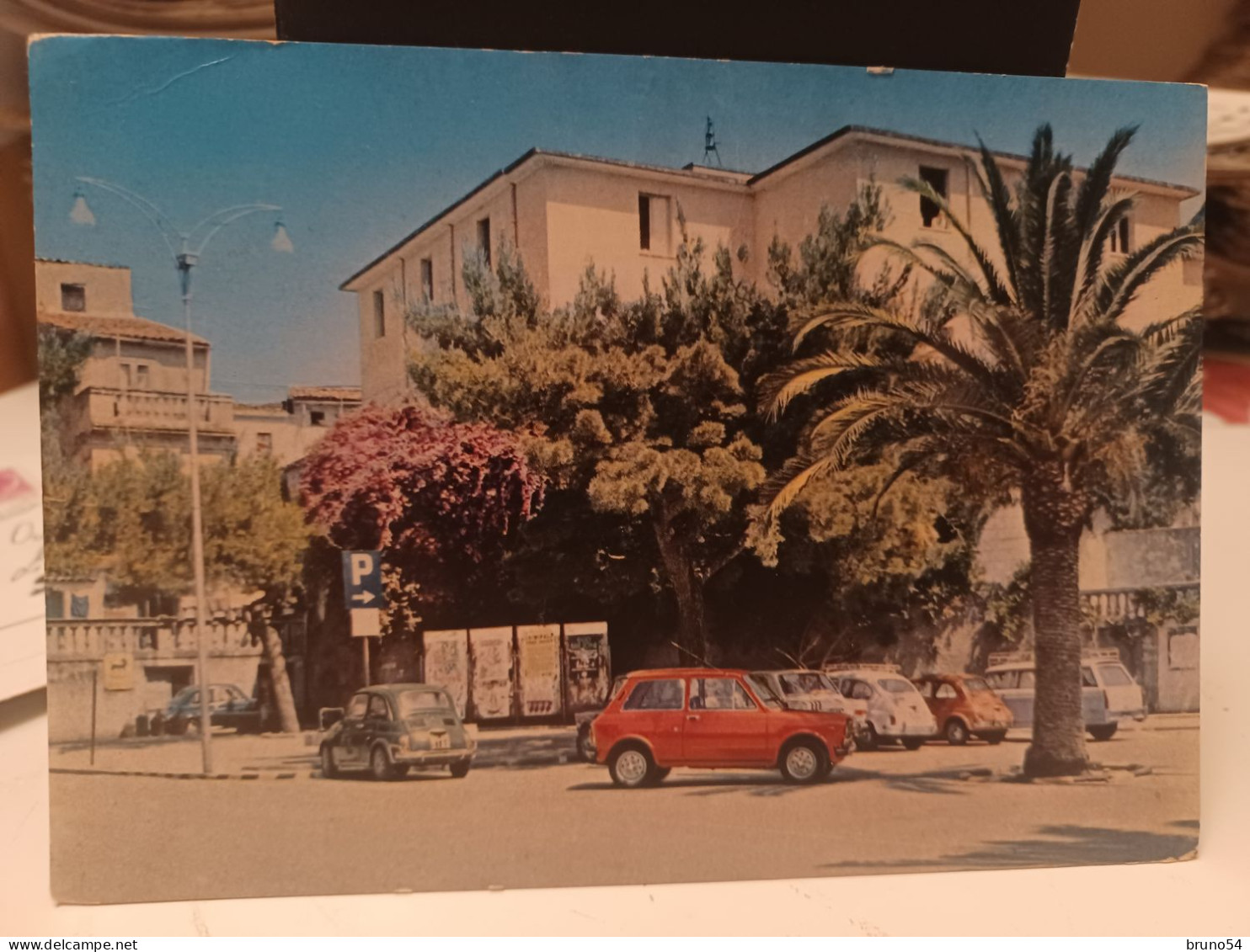 Cartolina Mammola Provincia Reggio Calabria ,piazza Ferrari, Palma, Auto ,a 112 , Fiat 500 - Reggio Calabria