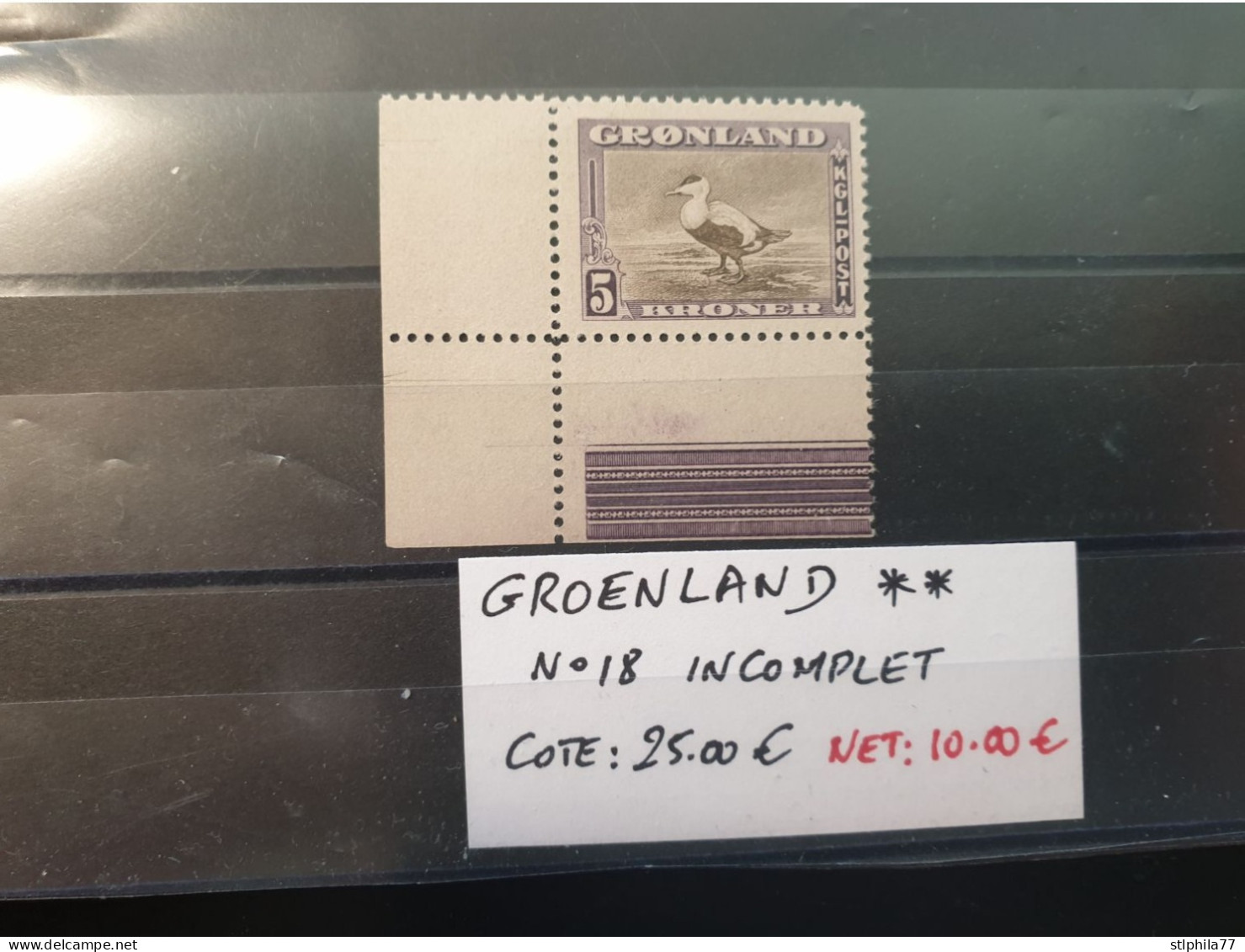 1938 Groenland N°Y&T 18 Série Incomplète Neuf Sans Charnière ** MNH - Unused Stamps