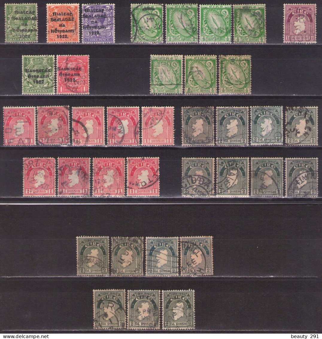 IRELAND 1922 LOT Wz.1 - Oblitérés