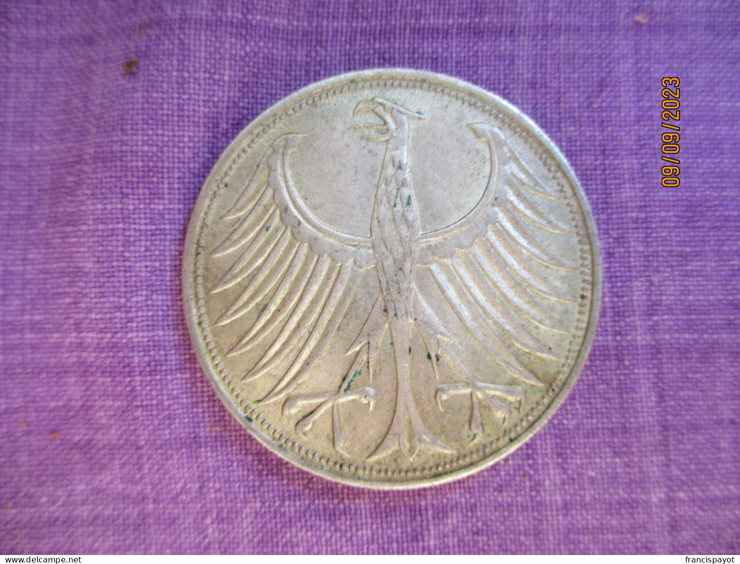 Allemagne 5 DM 1951 F (silver) - 5 Marcos