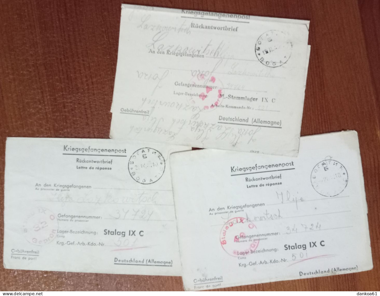 Rückantwort Brief Stalag IX C X 3 Vom Jugoslawien 1942/43 - Courriers De Prisonniers