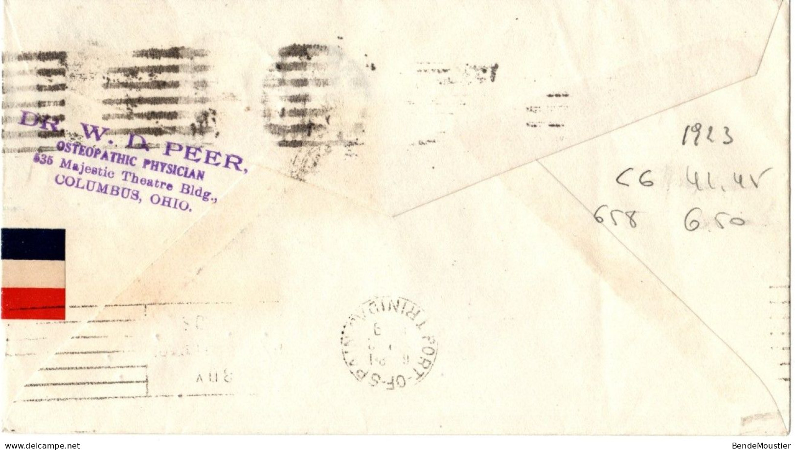 (R1) USA SCOTT # C 6 & # 658 - First Flight San Juan Paramaribo - Port Au Spain Trinidad - Miami - Numeral Cancel 1929. - 1c. 1918-1940 Covers