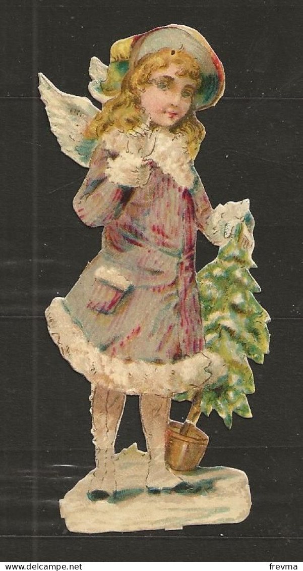 Découpis Gaufrée Ange Année 1900 - Anges