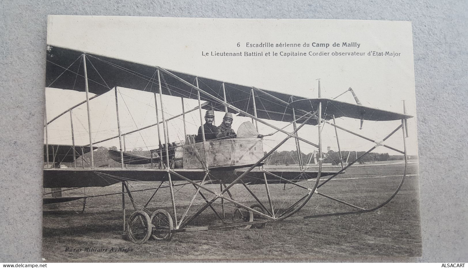 Escadrille Aérienne Du Camp De Mailly , Lieutenat Battini Et Le Capitaine Cordier , état Major - Airmen, Fliers