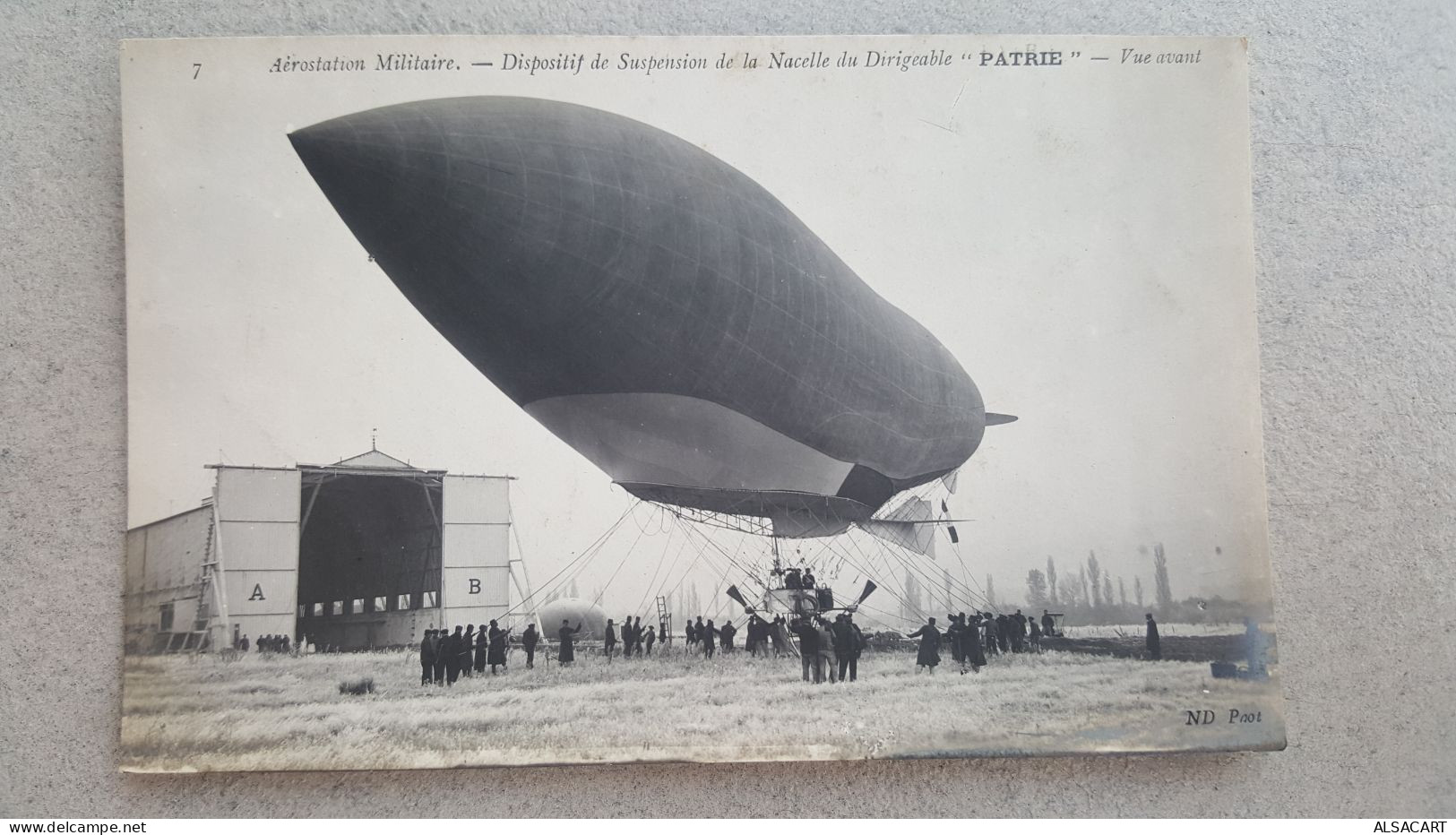 Carte Photo Dirigeable Patrie , Dispositif De Suspension - Airships