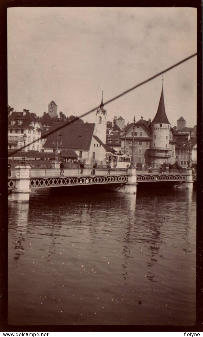 Lucerne - Luzern - Photo Ancienne - Une Vue De La Ville , Pont - Suisse Switzerland - Luzern