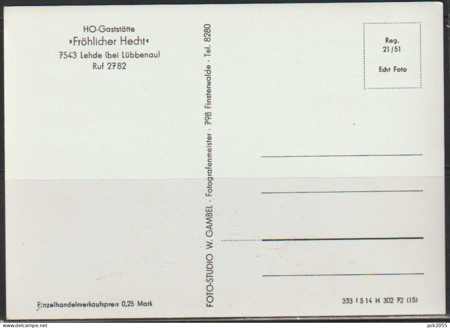 Lehde HO Gaststätte Fröhlicher Hecht,  Lübbenau Spreewald Nicht Gelaufen ( AK 3732 )  Günstige Versandkosten - Luebbenau