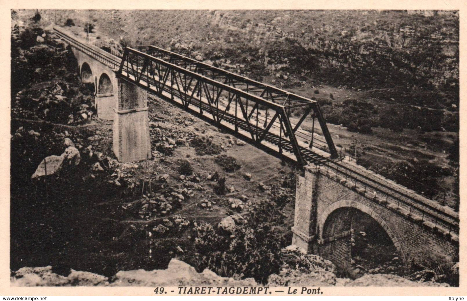 Tiaret - Tagdempt - Vue Sur Le Pont - La Ligne Chemin De Fer - Algérie Algeria - Tiaret