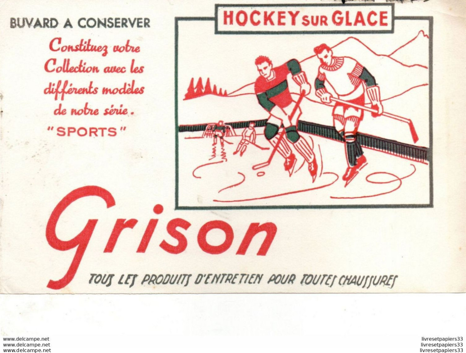 Buvard Grison Hockey Sur Glace  Tous Les Produits D'entretien Pour Toutes Chaussures - Schuhe