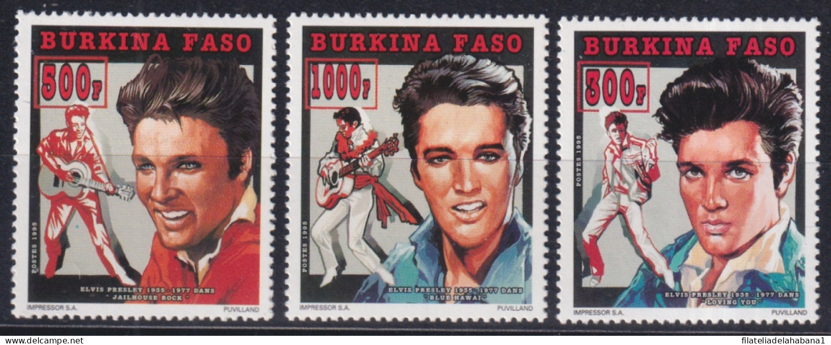 F-EX44406 BURKINA FASO MNH 1995 ELVIS PRESLEY MUSIC SINGER.  - Elvis Presley