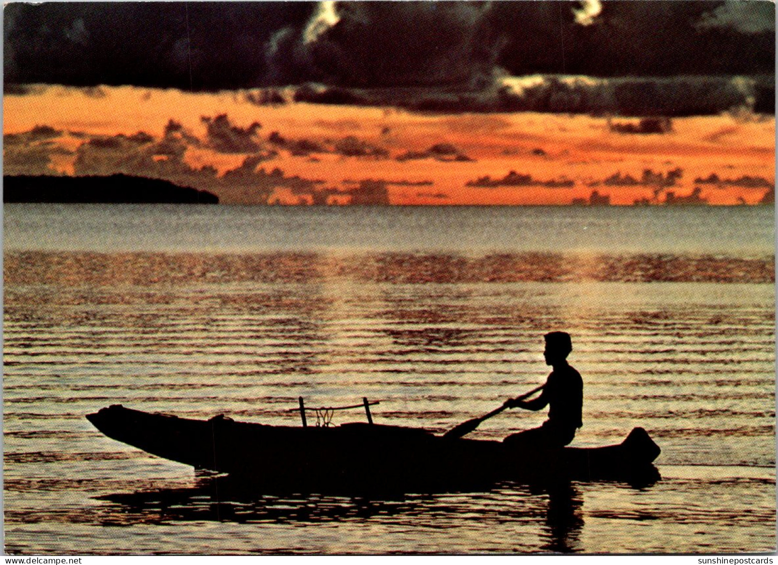 Micronesia Caroline Islands Truk Lagoon At Sunset 1975 - Micronésie