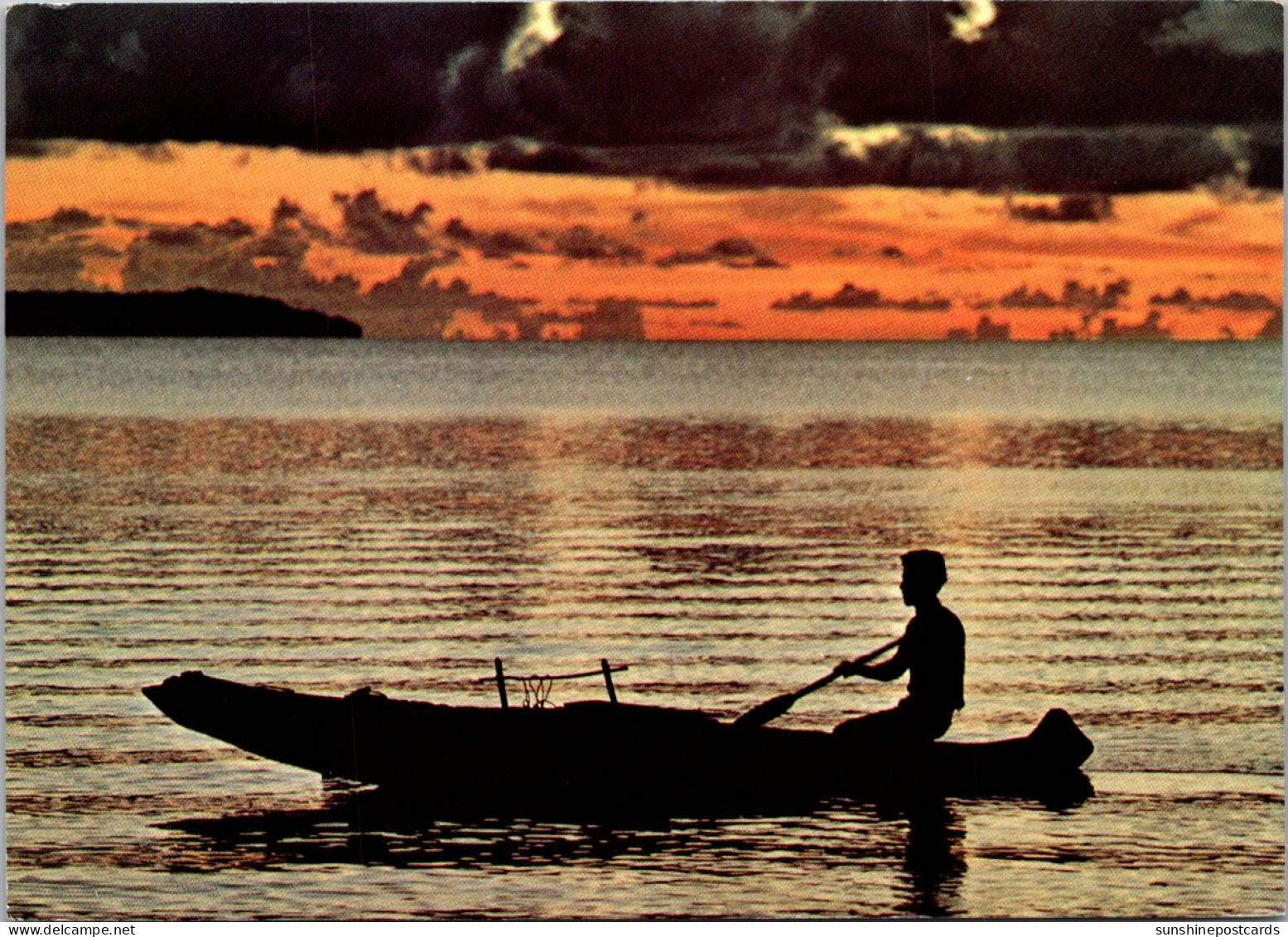 Micronesia Caroline Islands Truk Lagoon At Sunset 1975 - Mikronesien