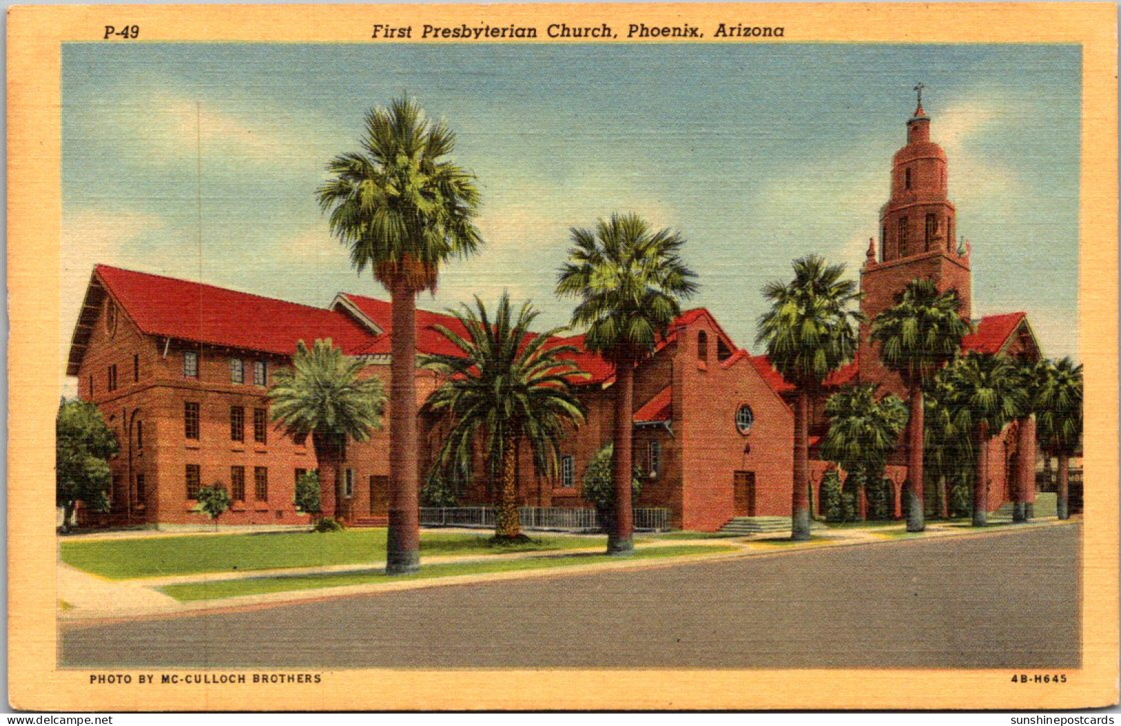 Arizona Phoenix First Presbyterian Church Curteich - Phoenix