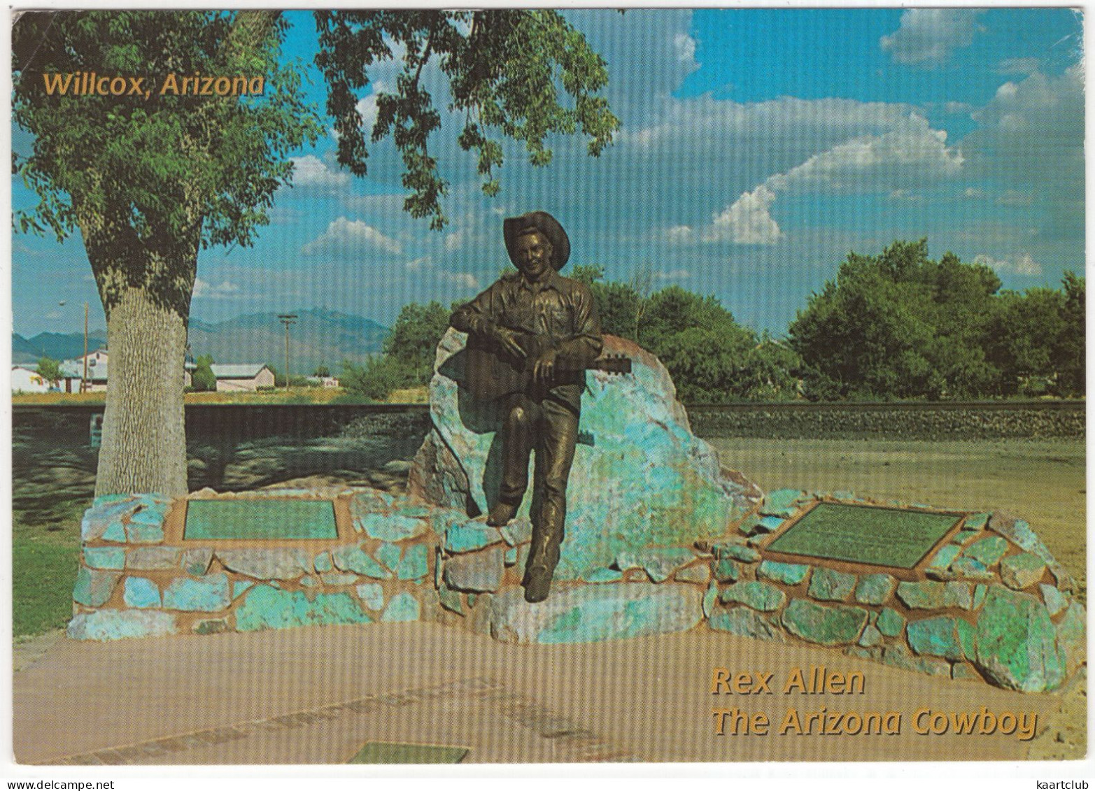 Rex Allen - The Arizona Cowboy - Bronze Statue -  Railroad Park, Wilcox AZ -  (USA) - Amerika