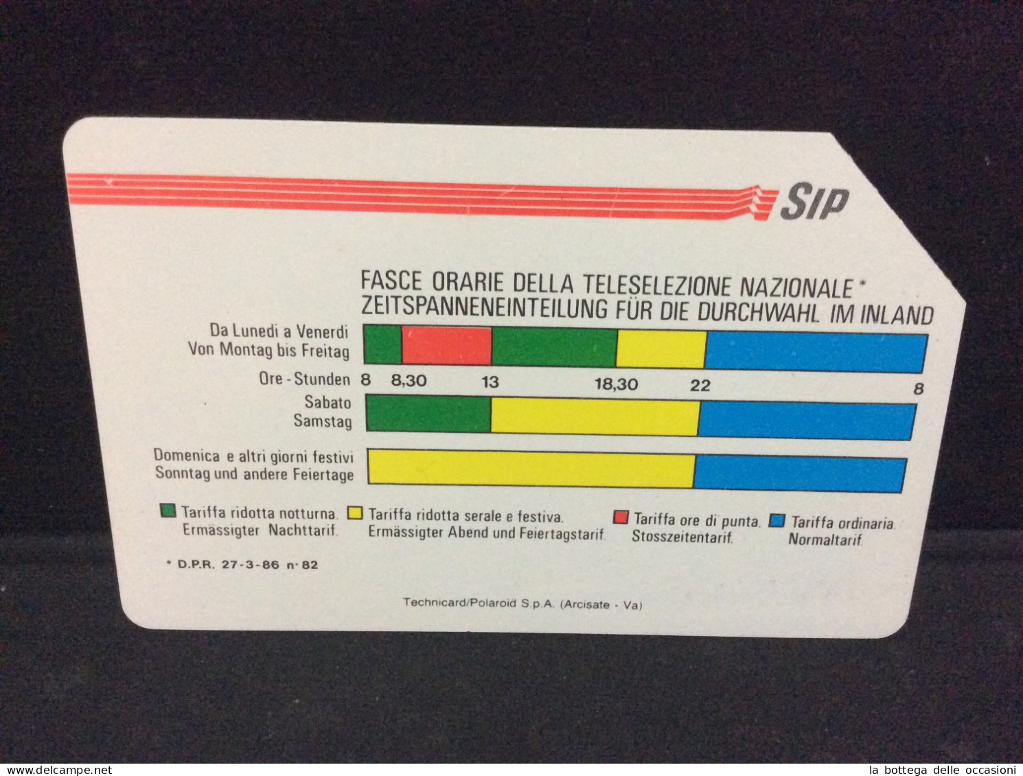 Italia Fasce Orarie AA 1140 Usatta Magnetizzata  Perfetta - Openbaar Gewoon