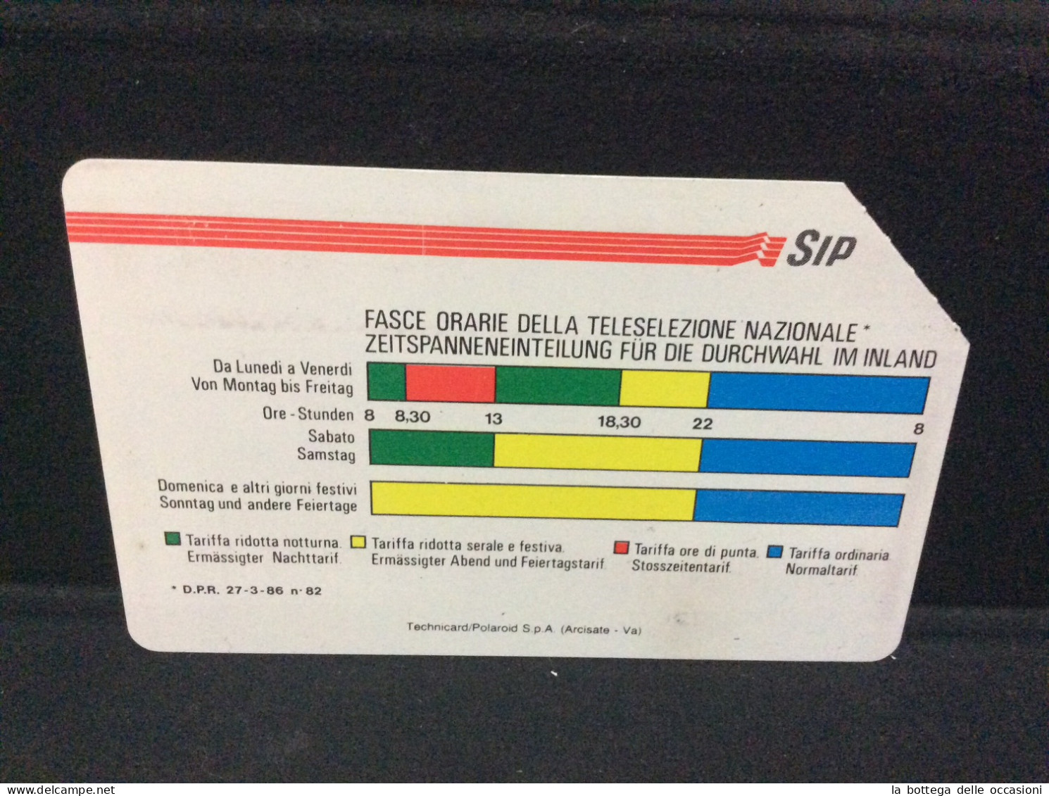 Italia Fasce Orarie AA 1139 Usatta Magnetizzata  Perfetta - Openbaar Gewoon