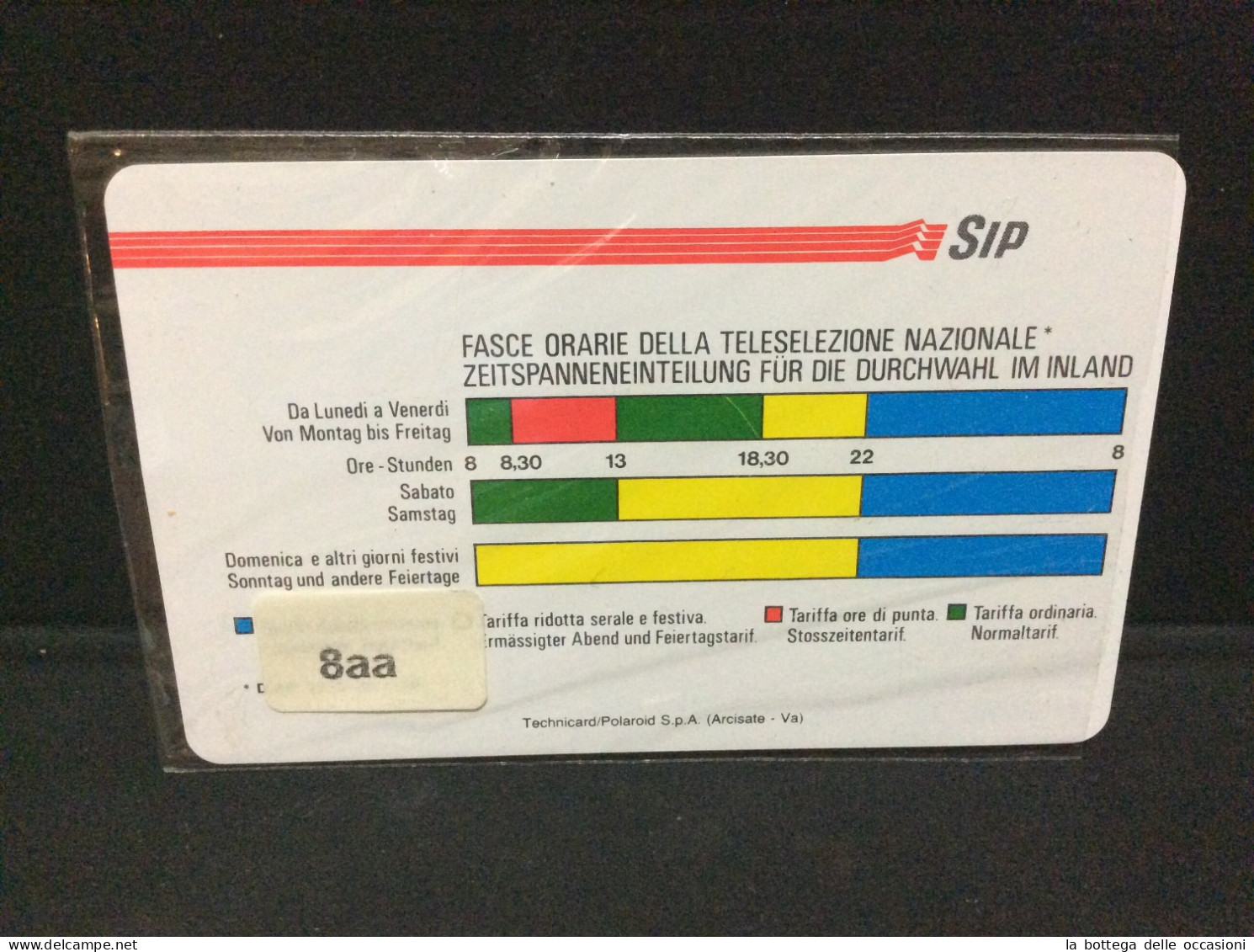 Italia Fasce Orarie AA 1142 Nuova  Magnetizzata  Perfetta - Public Ordinary