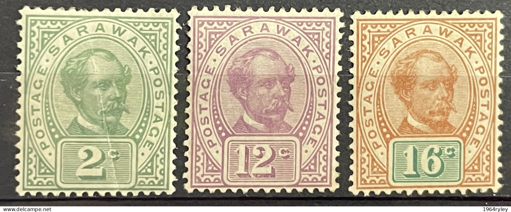 SARAWAK - MH* - 1899-1901  # 36, 42, 43 - Sarawak (...-1963)