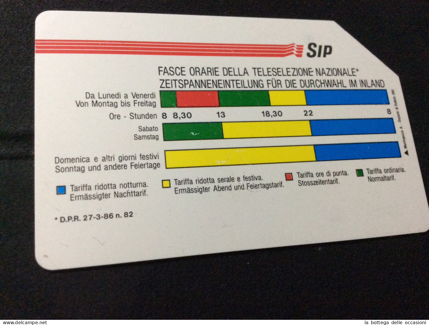 Italia Fasce Orarie AA 1162 Usata Magnetizzata  Perfetta - Public Ordinary