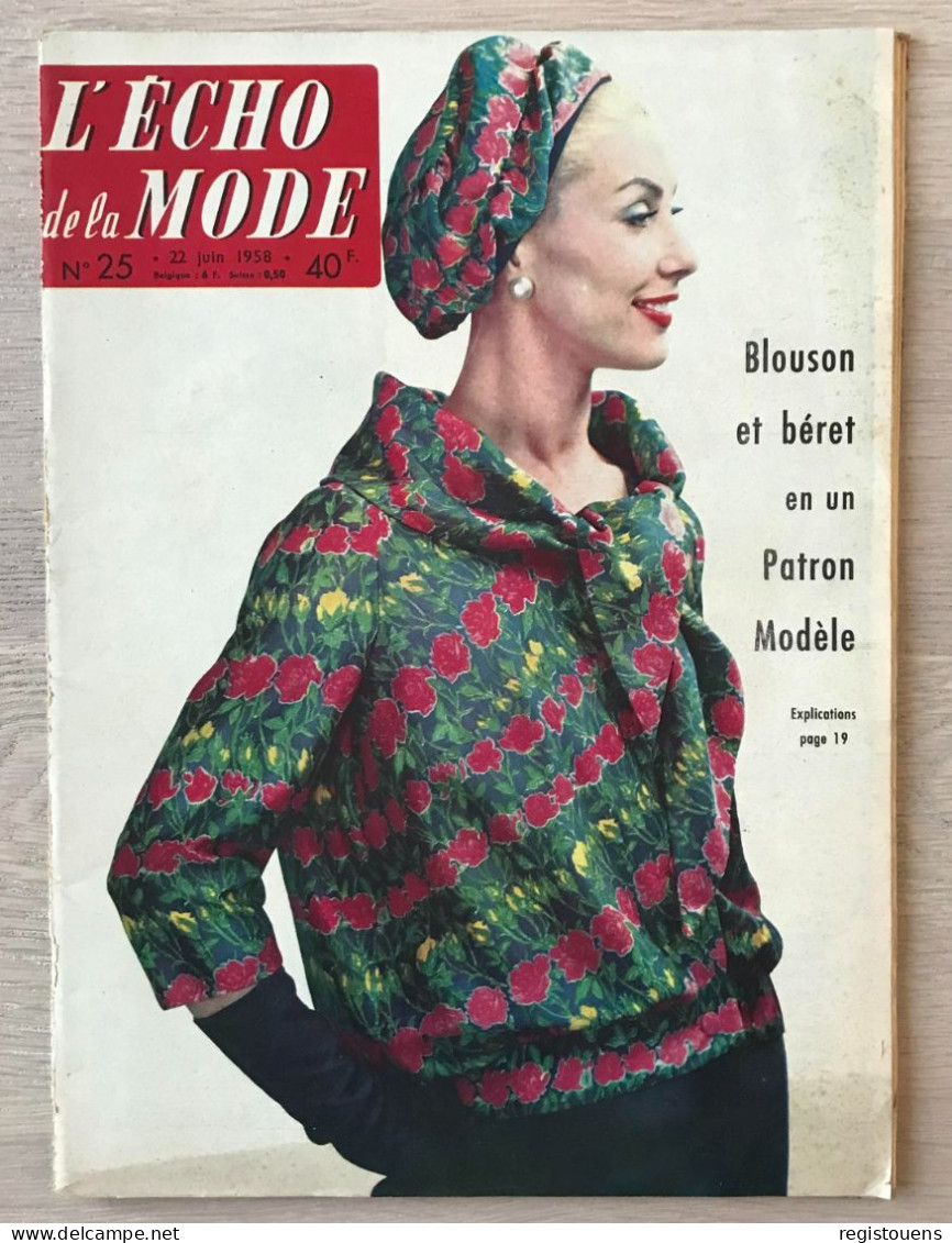 L' Écho De La Mode N° 25 - 1958 - Mode