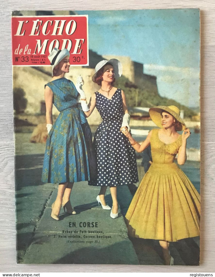 L' Écho De La Mode N° 33 - 1957 - Mode