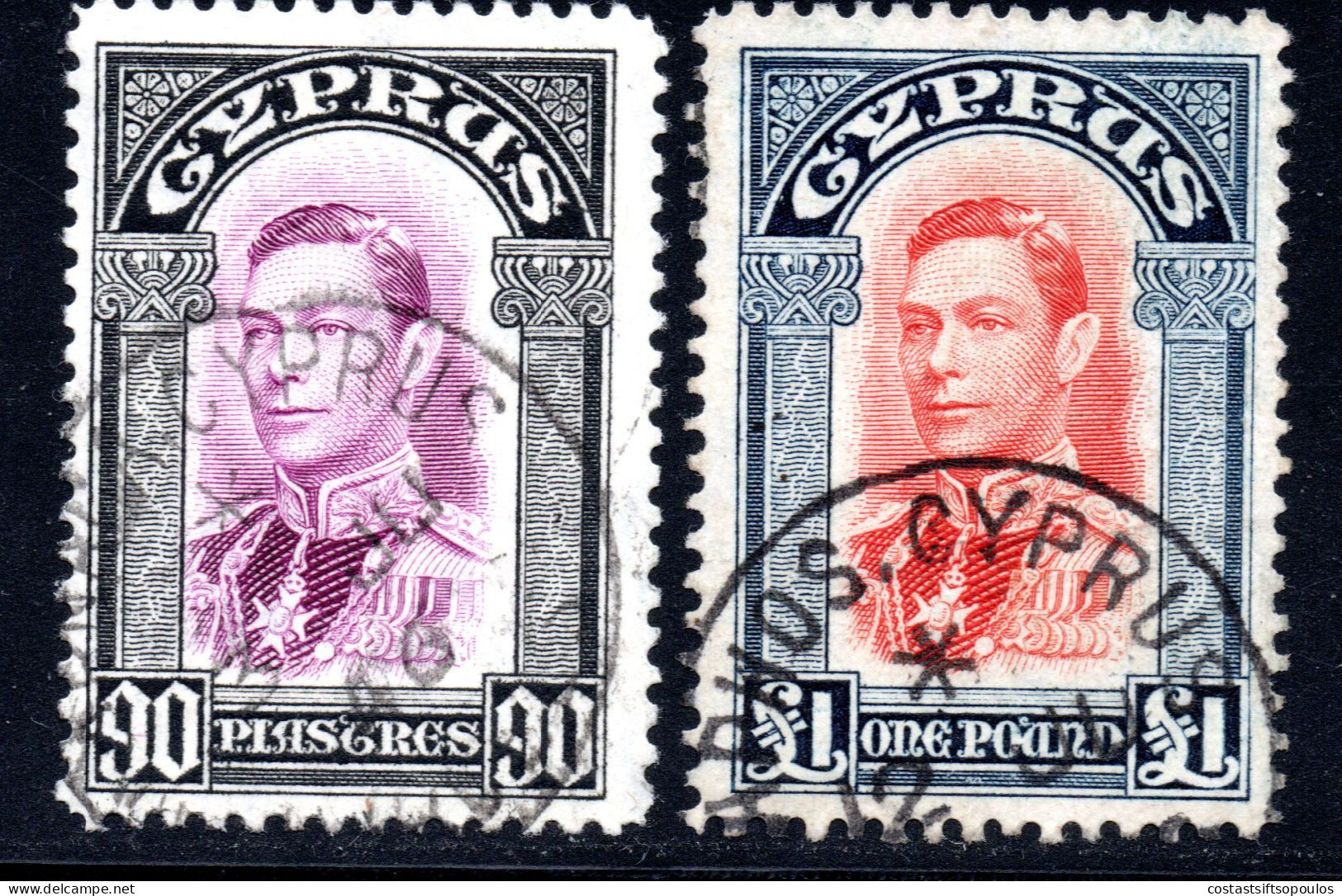 1752. CYPRUS.1938-1951 KING GEORGE VI S.G. 151-163 - Cyprus (...-1960)