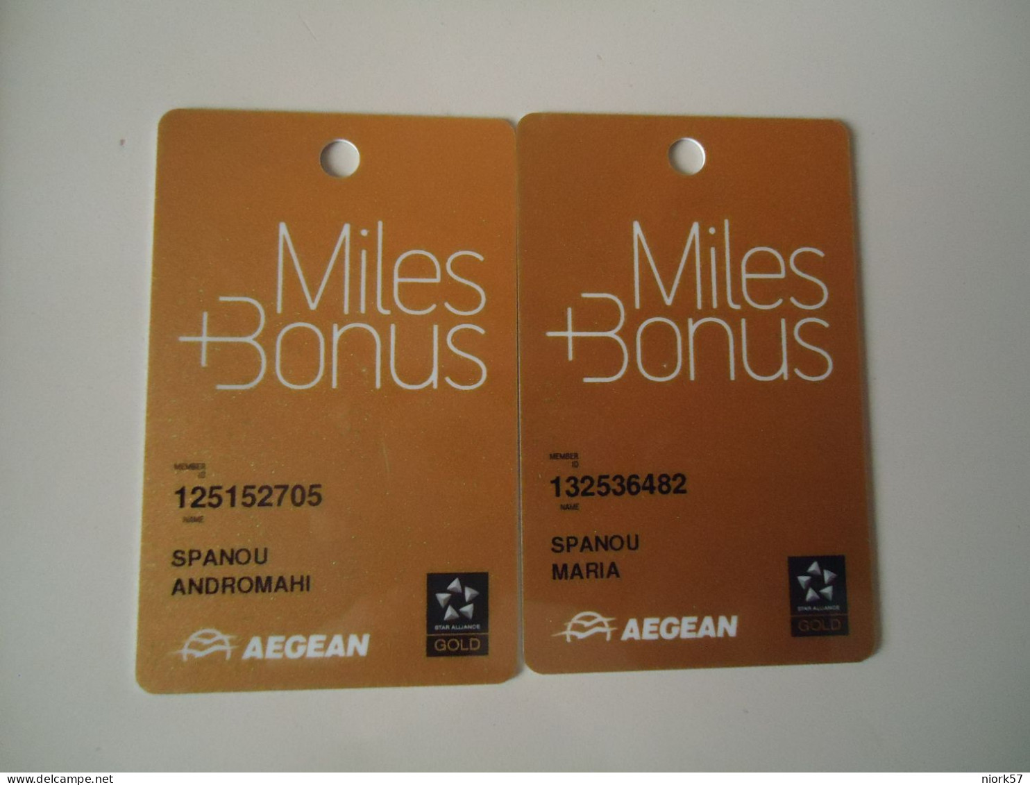 GREECE CARDS  AIR AEGEAN  MILLES  BONUS - Publicité