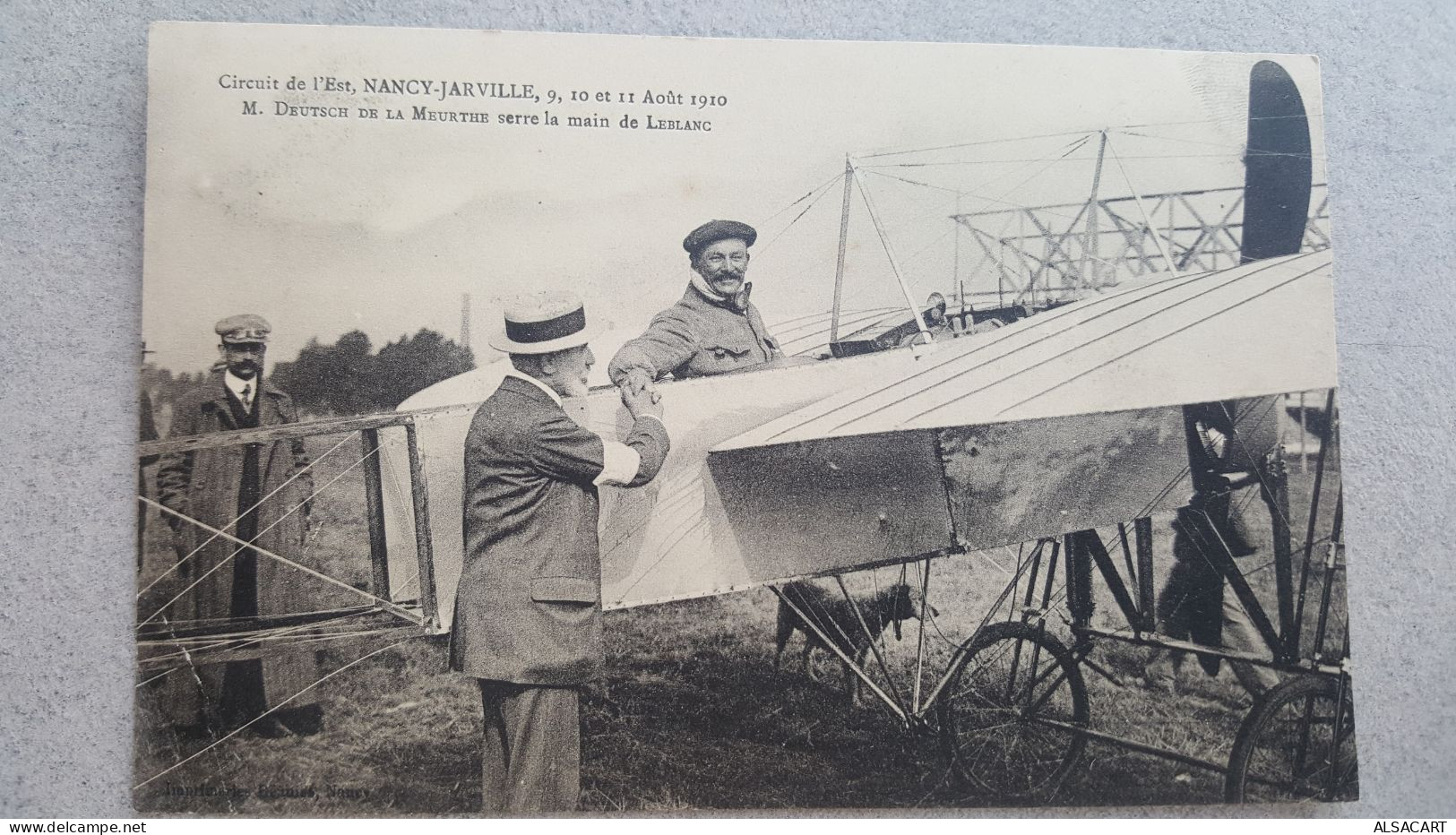 Circuit De L'est Nancy Jarville , M Deutsch Serre La Main De Leblanc - Piloten