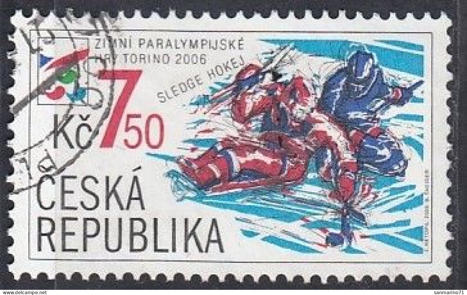 CZECH REPUBLIC 460,used,falc Hinged - Hiver 2006: Torino