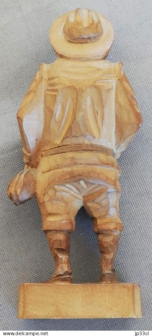 Petite Sculpture En Bois Représentant Sancho Panza, Fidèle Compagnon De Don Quichotte (Don Quijote) - Holz