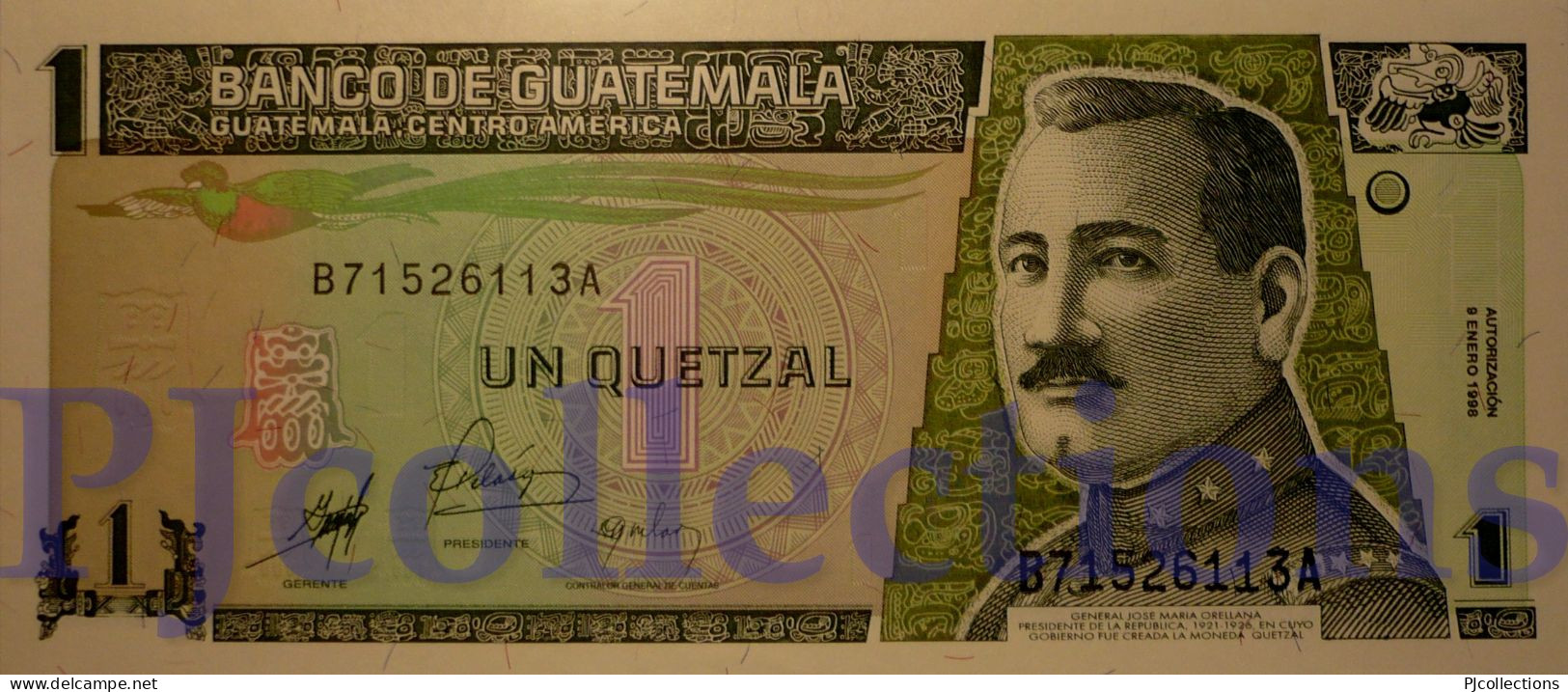 GUATEMALA 1 QUETZAL 1998 PICK 99 UNC - Guatemala