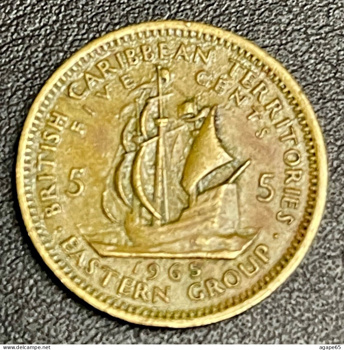 5 Cents, Eastern Caribbean States, 1965 - Territoires Britanniques Des Caraïbes