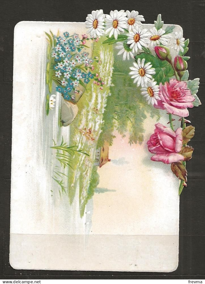 Découpis Gaufrée Fleurs Année 1900 - Flores