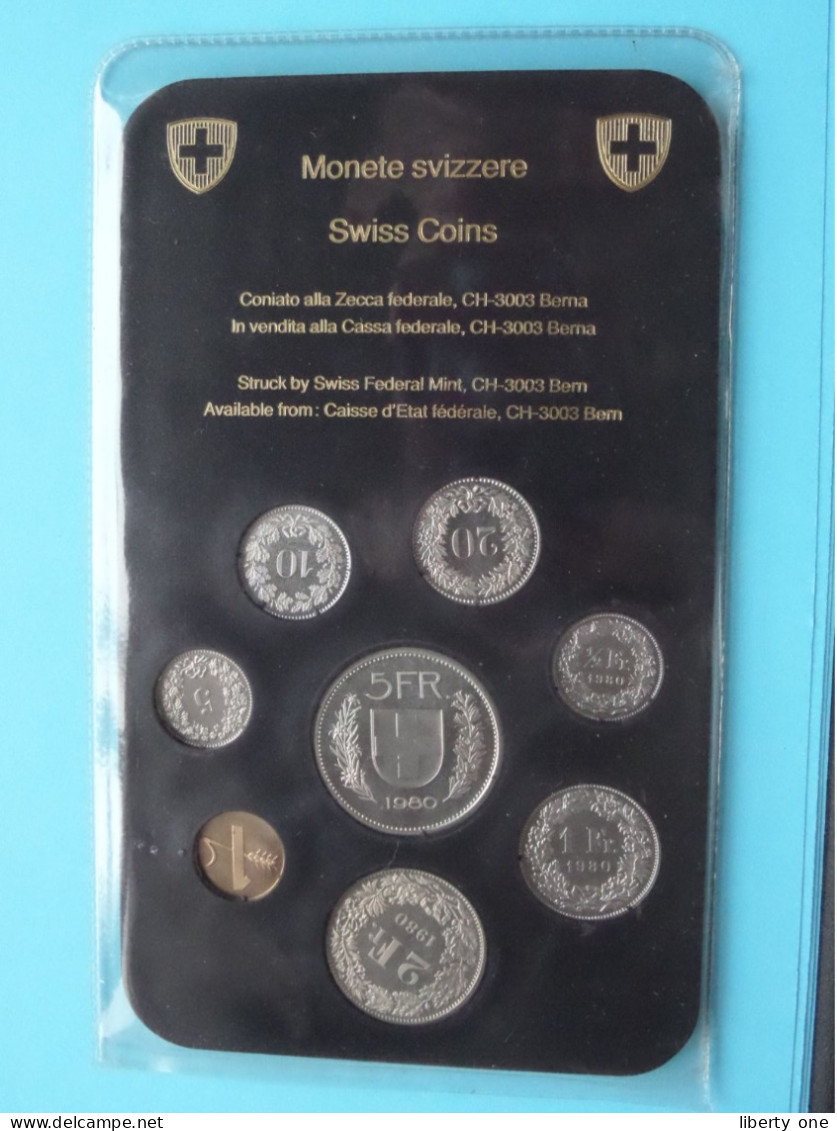 Swiss Coin Set / MUNTSET 1980 > Svizzere / Schweizermünzen ( For Grade, Please See Photo ) FDC ! - Autres & Non Classés