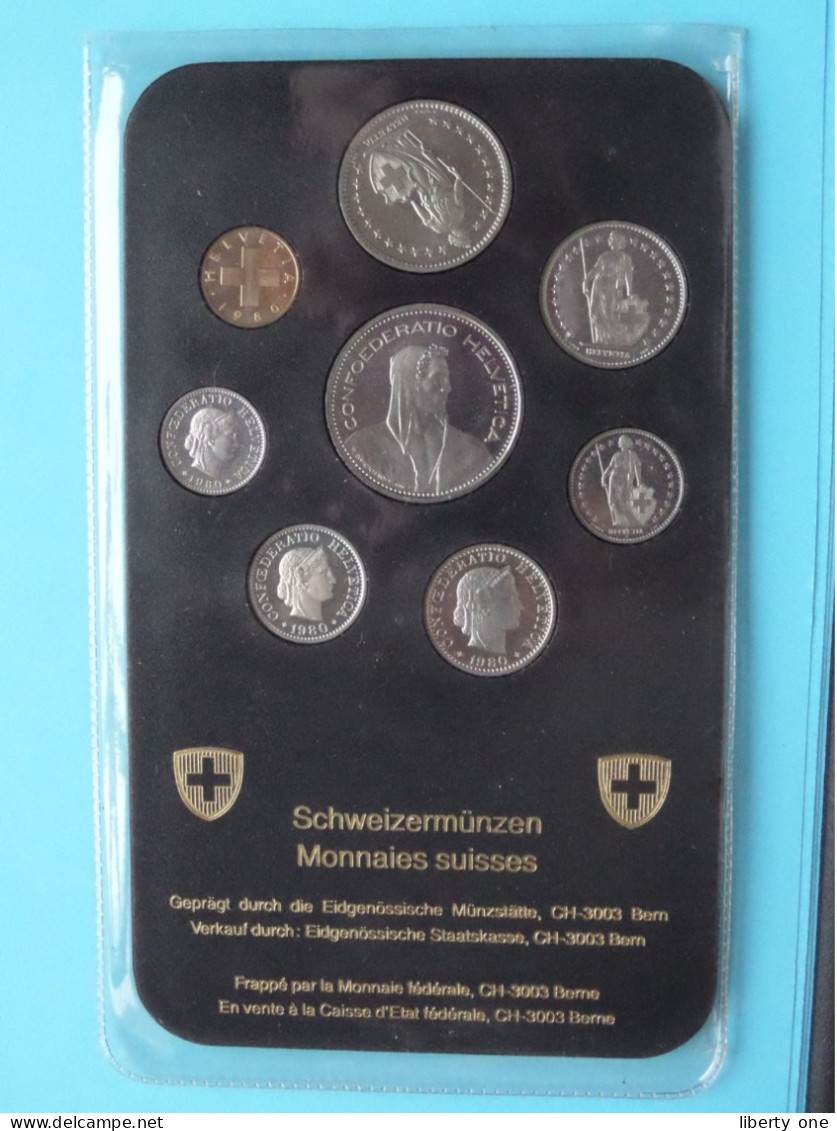 Swiss Coin Set / MUNTSET 1980 > Svizzere / Schweizermünzen ( For Grade, Please See Photo ) FDC ! - Autres & Non Classés