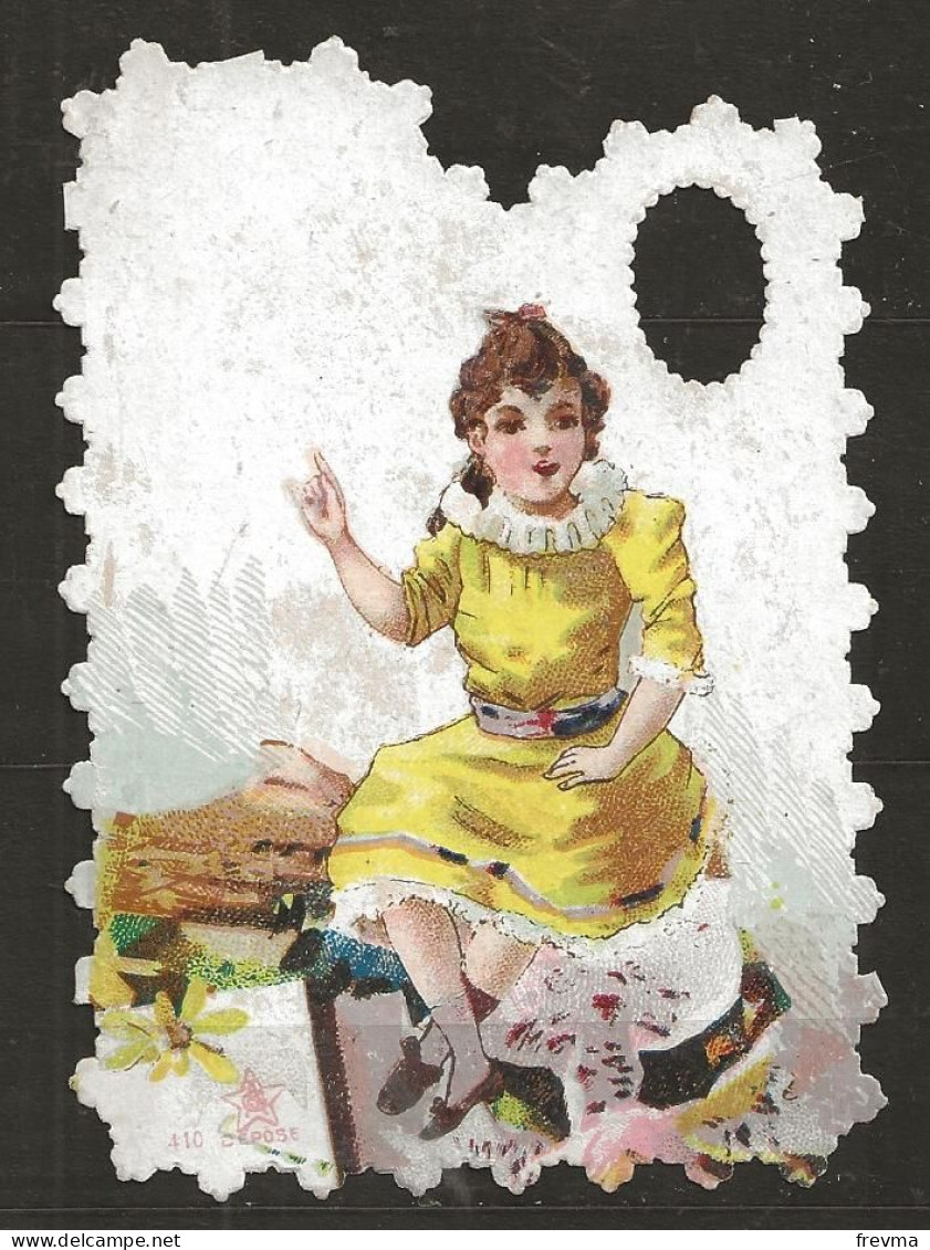 Découpis Gaufrée Jeune Fille Année 1900 - Ragazzi