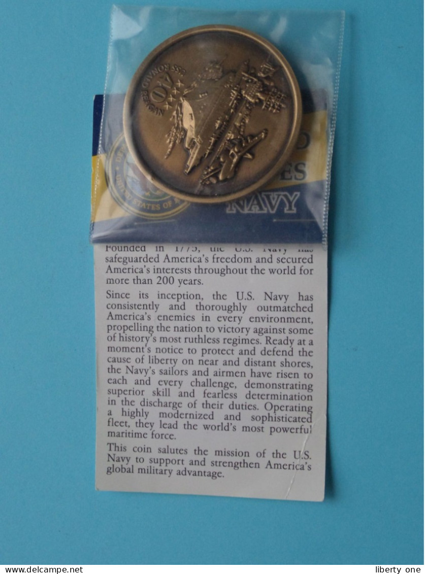 United States Navy - CVN76 " USS RONALD REAGAN " ( UNC > See SCANS ) 47 Mm. : +/- 60 Gr. ( NWT Mint Auburn WA )! - Souvenir-Medaille (elongated Coins)