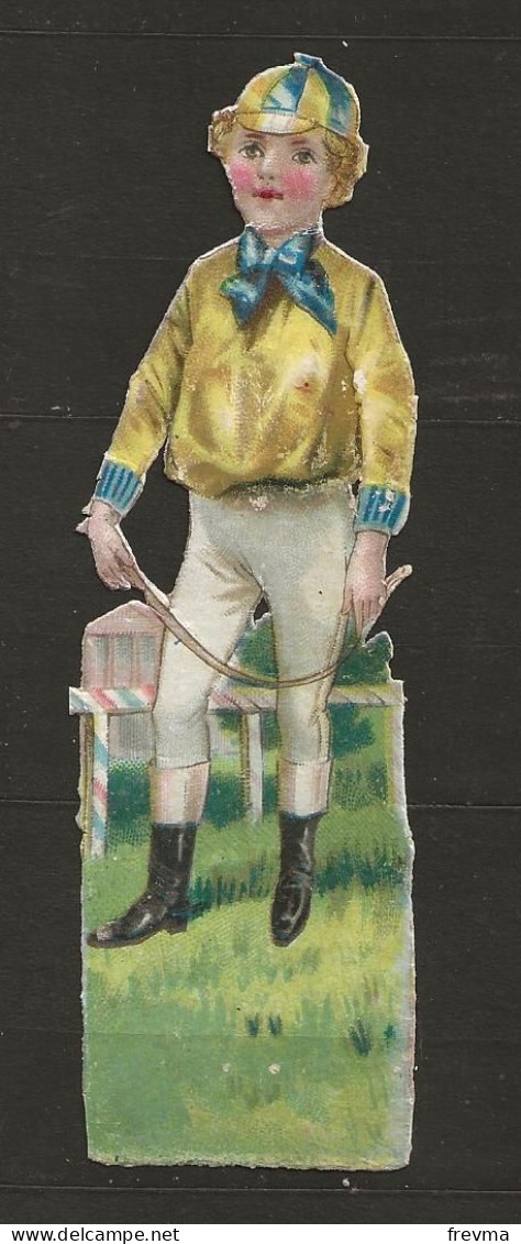 Découpis Gaufrée Enfant Jokey Année 1900 - Enfants