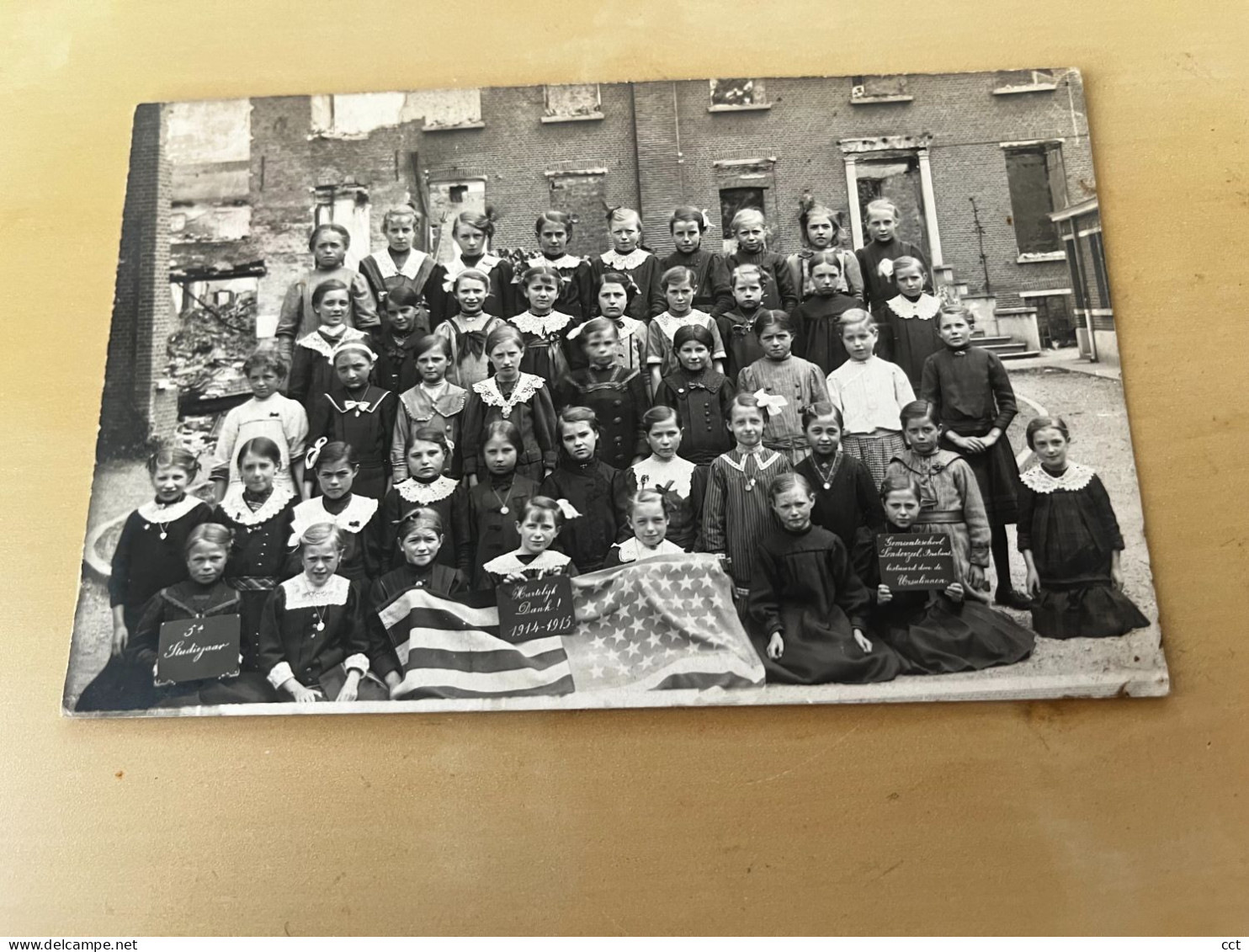 Londerzeel  FOTOKAART  Gemeenteschool Bestuurd Door De Ursulinnen Hartelijk Dank 1914-1915   5de Studiejaar - Londerzeel