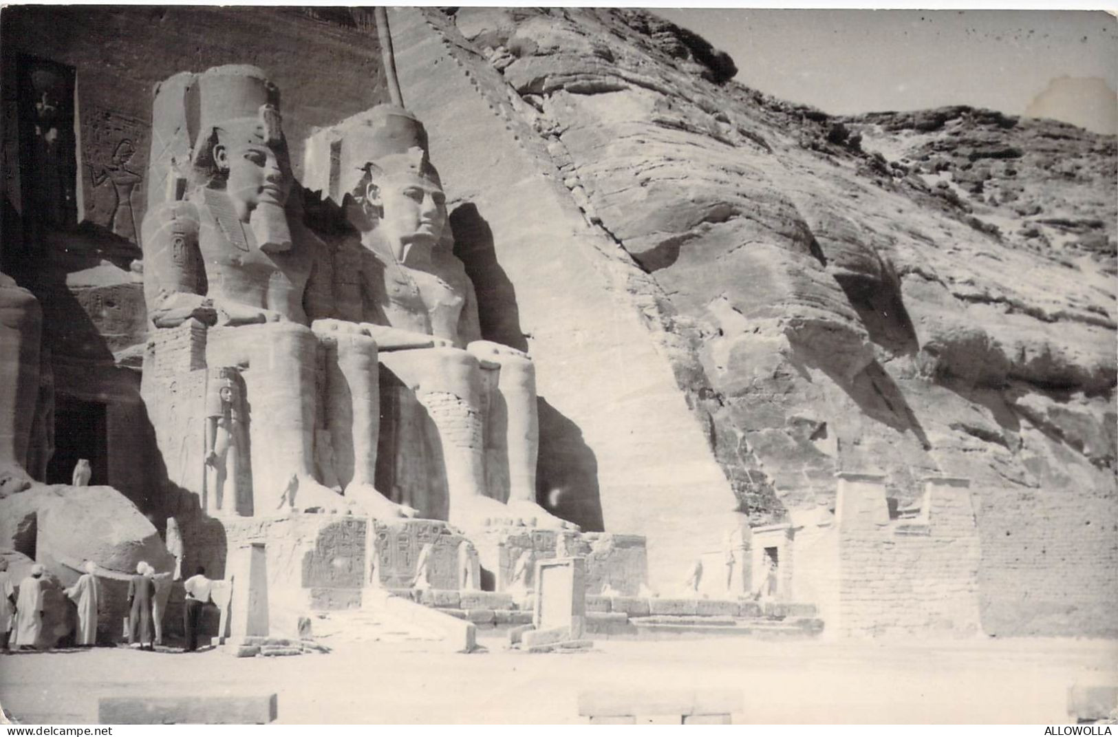 22236 " ABU SIMBEL-IL TEMPIO DI RAMSES II " ANIMATA-VERA FOTO-CART. POST. NON SPED. - Tempels Van Aboe Simbel