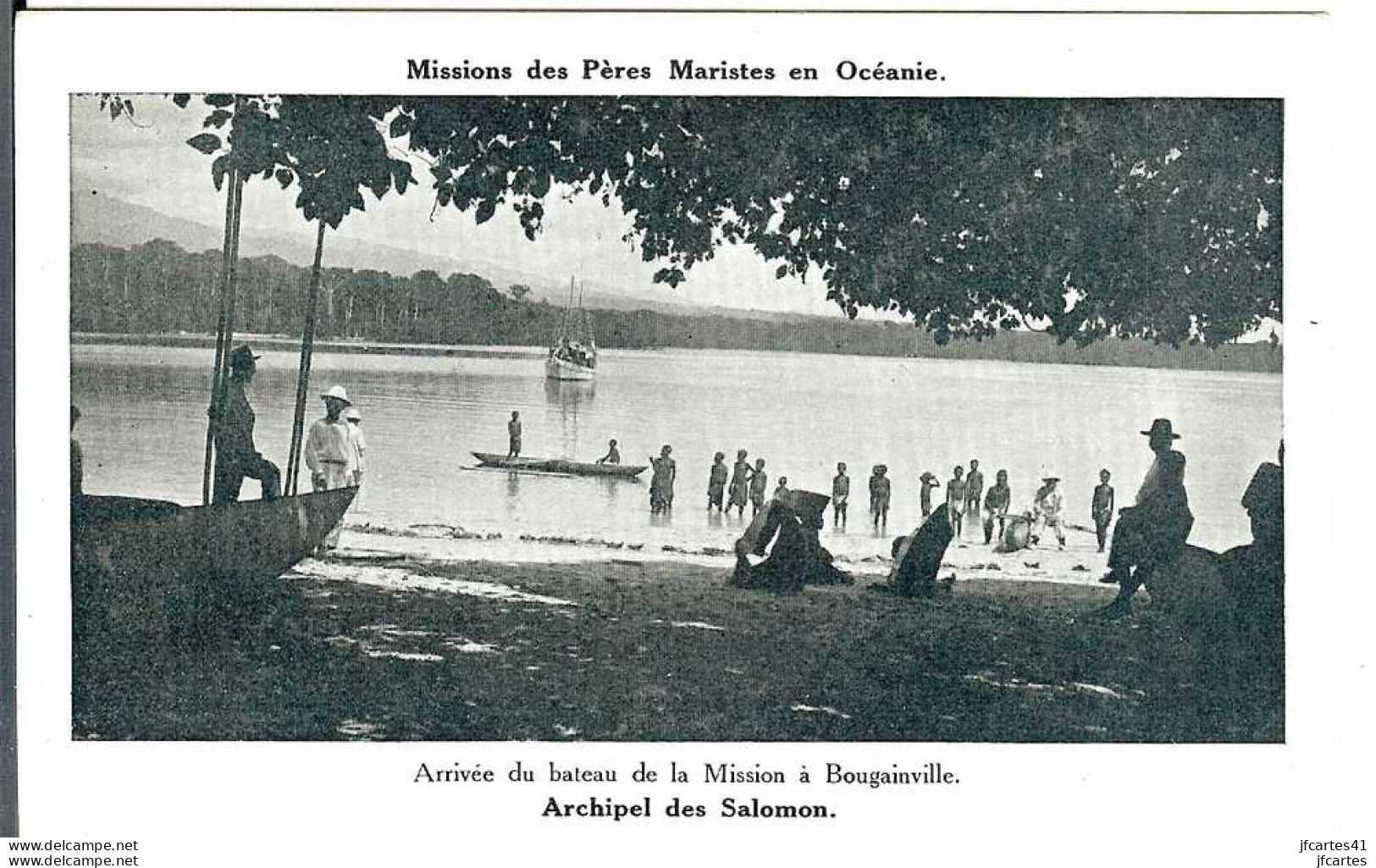 Missions Des Pères Maristes - Archipel Des Salomon - Arrivée Du Bateau De La Mission à Bougainville - Islas Salomon