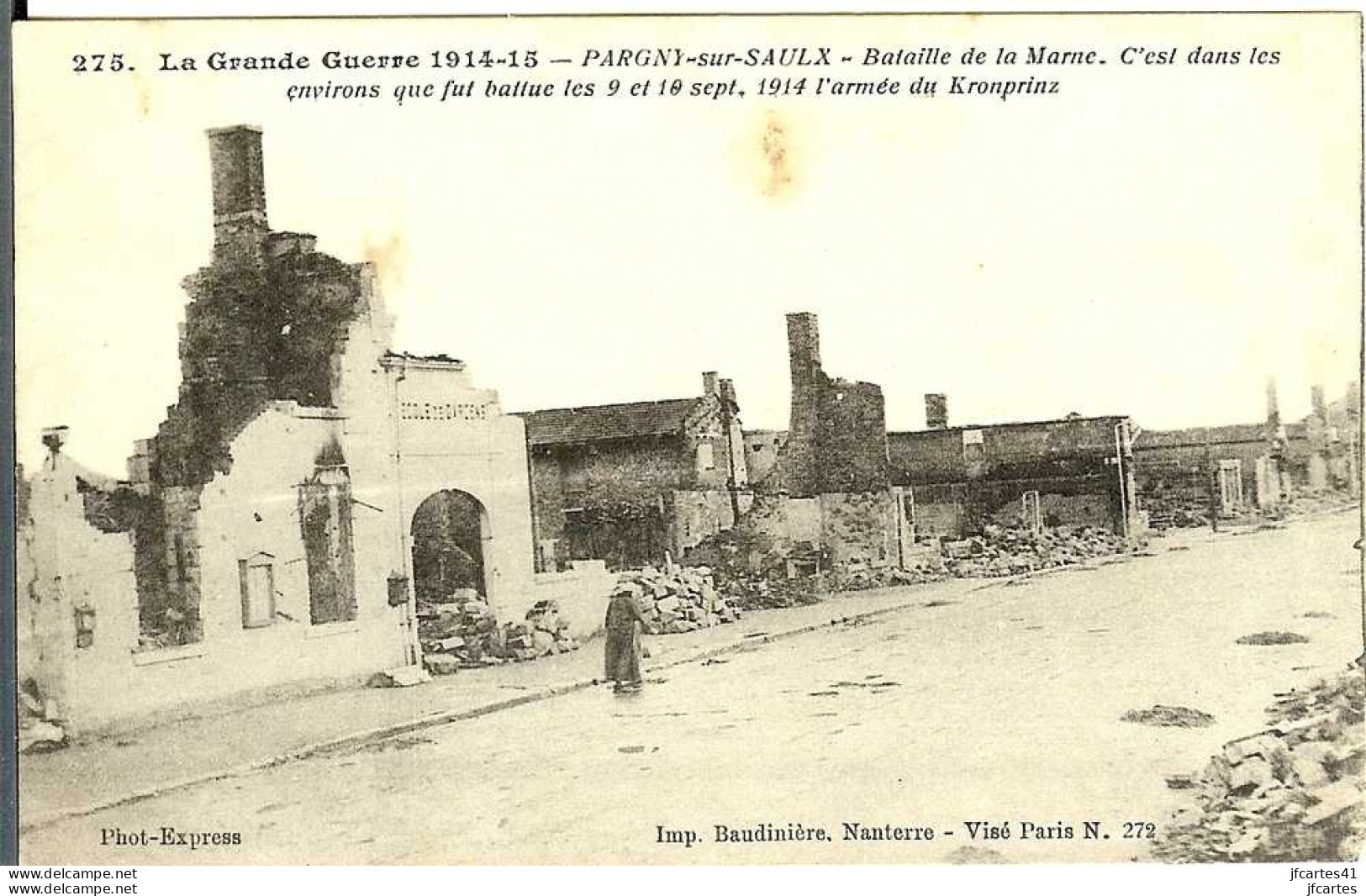 51 - PARGNY-SUR-SAULX - Bataille De La Marne C'est  Dans Les Environs Que Fut Battue Les 9 Et 10 Sept, 1914 L'armée - Pargny Sur Saulx