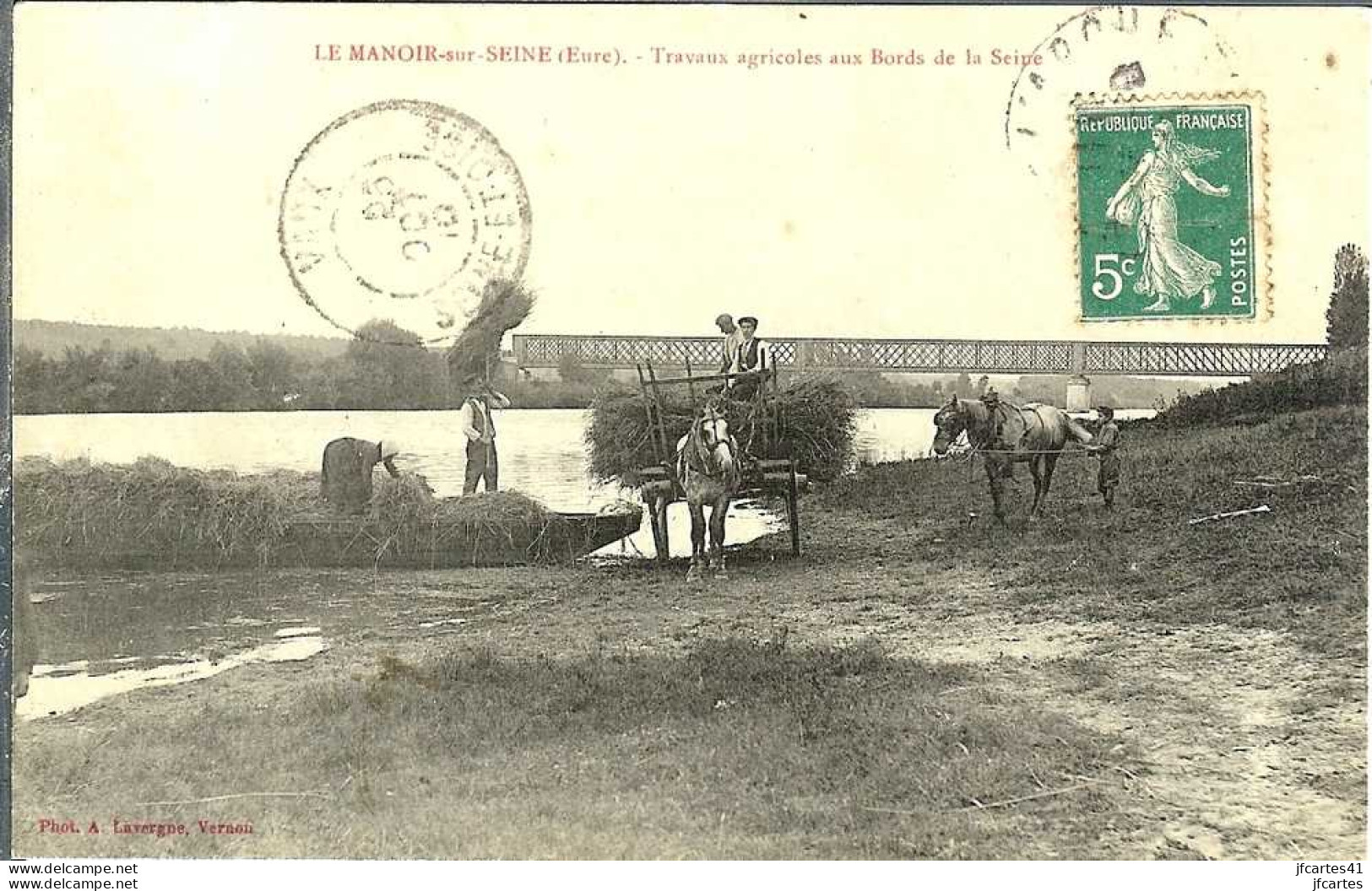 27 - LE MANOIR-SUR-SEINE - Travaux Agricoles Aux Bords De La Seine - Le Manoir