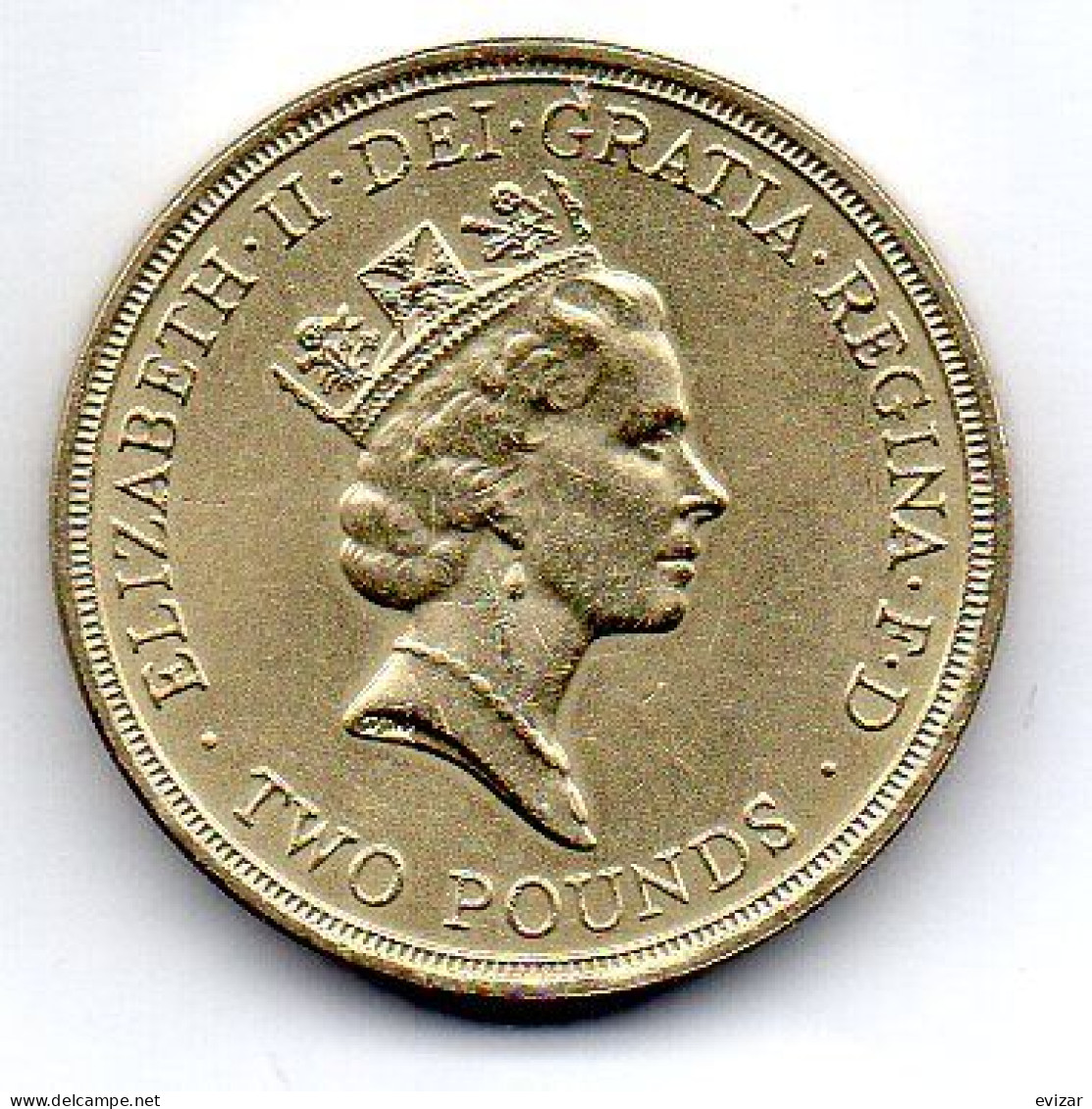 GREAT BRITAIN - 2 Pounds, Nickel-Brass, Year 1986, KM # 947 - 2 Pounds