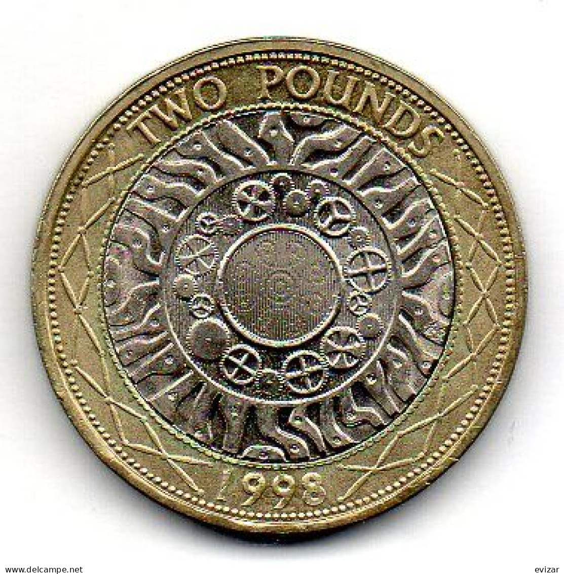 GREAT BRITAIN - 2 Pounds, Bimetallic, Year 1998, KM # 994 - 2 Pounds